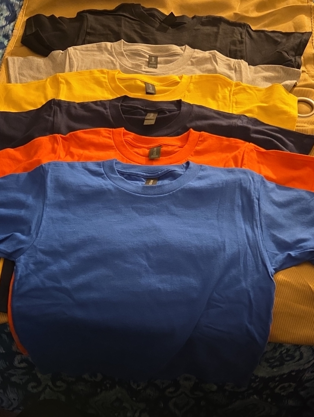 Gildan Kids Short Sleeve Tees - Blue, Orange,Navy, Yellow, Gray, Black